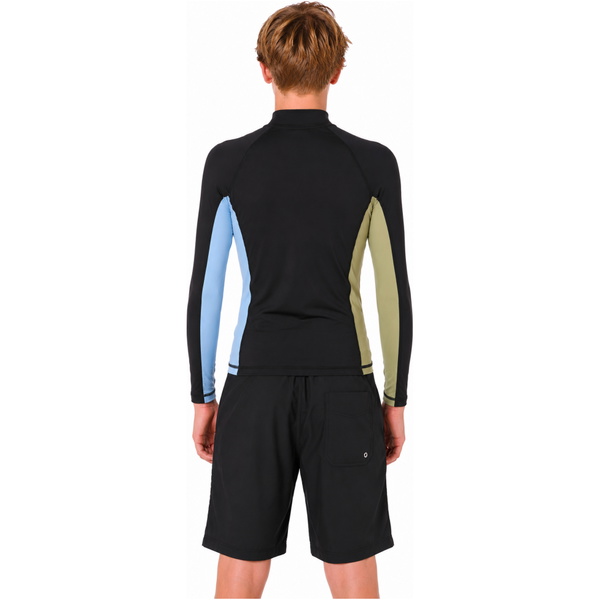 2026 Rip Curl Junior Eternal Shred Z / T UPF Long Sleeve Rash Vest 13BBRV - Black